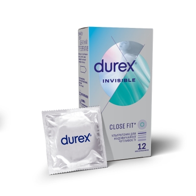 Презервативы латексные Durex Invisible ультратонкие, 12 штук