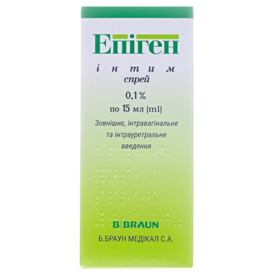 Эпиген интим спрей 0.1 % по 15 мл во флак.