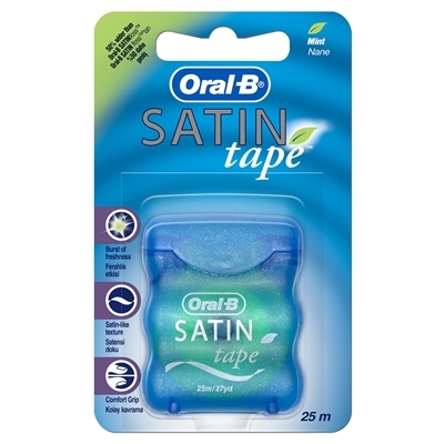Зубная нить Oral-B Satin Tape, Мята, 25 м