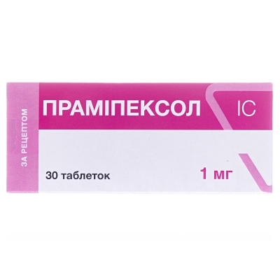Прамипексол IC таблетки по 1 мг №30 (10х3)