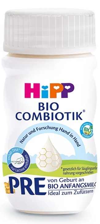 Суміш рідка молочна HiPP Combiotic PRE з народження, 90 мл : інструкція + ціна  в аптеках