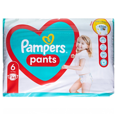 Подгузники-трусики Pampers Pants детские размер 6, 15+ кг, 44 шт