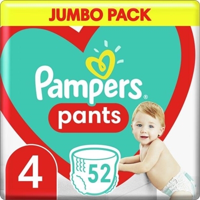 Подгузники-трусики Pampers Pants детские размер 4, 9-15 кг, 52 шт