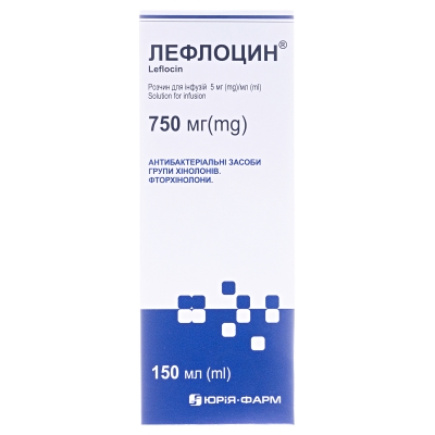 Лефлоцин раствор д/инф. 5 мг/мл по 150 мл в бутыл.