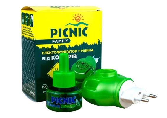 Электрофумигатор от комаров Picnic Family + жидкость 30 мл (45 ночей)