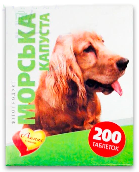 Витамины для собак Лакки Мультивитамин морская капуста, 200 таблеток