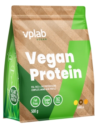 Протеин VPLab Vegan Vanilla Protein ваниль, 500 г