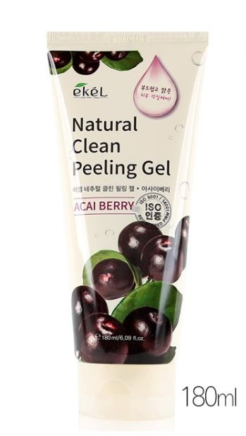 Пилинг-скатка Ekel Acai Berry Natural Clean Peeling Gel натуральная с экстрактом ягод Асаи, 180 мл
