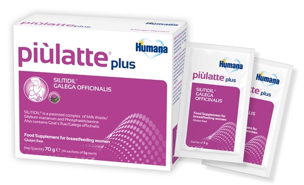Диєтична добавка Humana Piulatte plus (14 саше по 5 г), 70 г