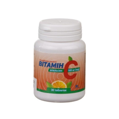 Вітамін С таблетки жувальні зі смаком апельсину по 500 мг №30 Ronpharm