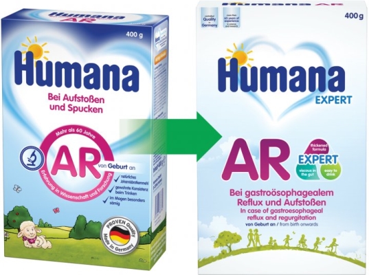 Смесь сухая молочная Humana AR Expert при срыгиваниях, для детей с рождения, 400 г
