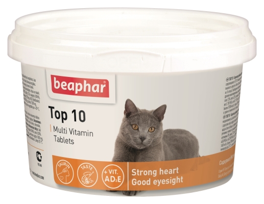 Витаминно-минеральный комплекс Beaphar Top 10 Cat универсальный для кошек, 180 таблеток