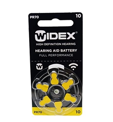 Батарейка Widex 10 AUX для слуховых аппаратов, 1 штука
