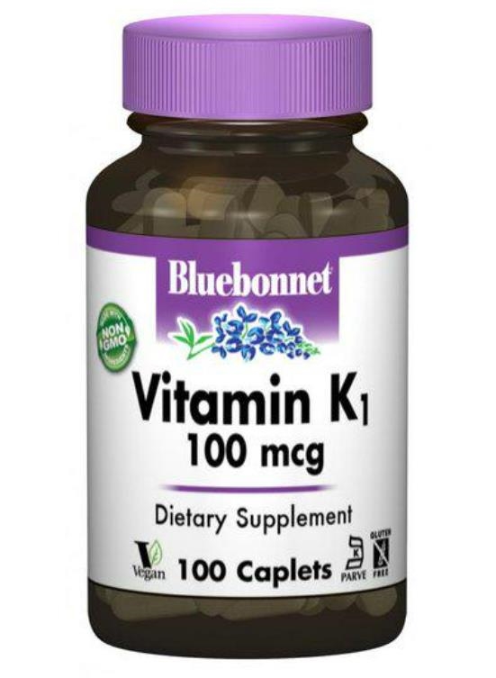 Витамин К1 100 мкг Bluebonnet Nutrition, 100 капсул
