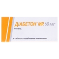 Диабетон MR 60 мг таблетки с модиф. высвоб. по 60 мг №30 (15х2)