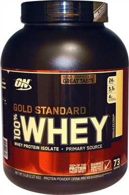 Протеин Optimum Nutrition 100% Whey Gold Standard, ванильное мороженое, 2,27 кг