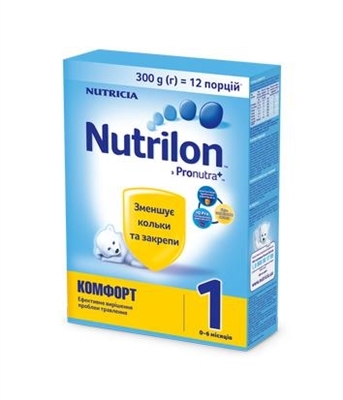 Смесь сухая молочная Nutrilon Комфорт 1 для питания детей от 0 до 6 месяцев, 300 г
