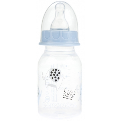 Бутылочка Baby-Nova полипропилен с декором для мальчика, 120 мл