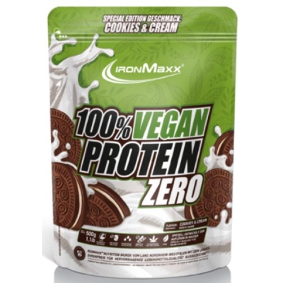 Протеин IronMaxx 100 % Vegan Protein Zero Печенье и Крем, 500 г (пакет)