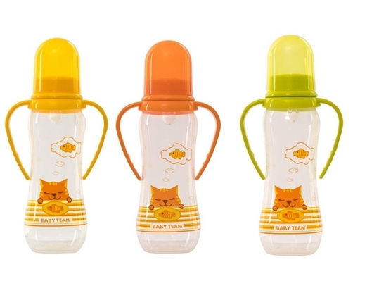 Бутылочка для кормления Baby Team 1411 с силиконовой соской от 0 месяцев, 250 мл