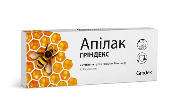Апилак Гриндекс таблетки сублингв. по 10 мг №25