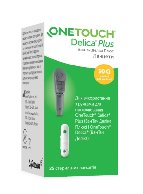 Ланцеты One Touch Delica Plus, 25 штук