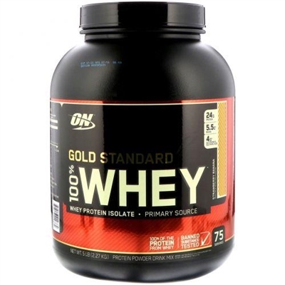 Протеин Optimum Nutrition 100% Whey Gold Standard, клубника-банан, 2,27 кг