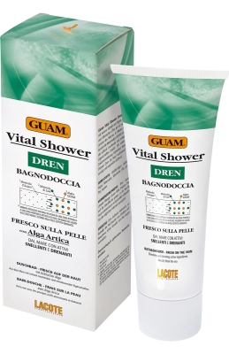 Соль-гель для душа GUAM Vital Shower освежающий с дренажным эффектом, 250 мл