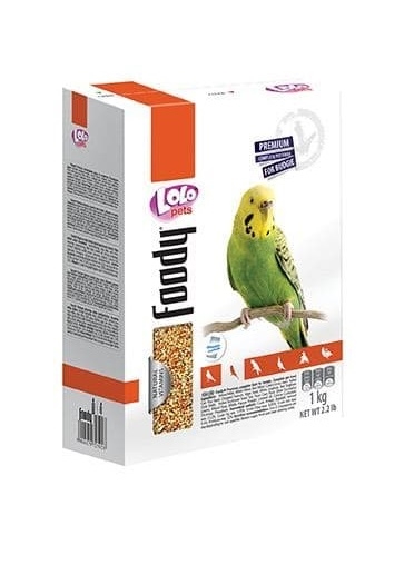 Корм полнорационный Lolo Pets для волнистых попугаев, 1 кг