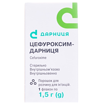 Цефуроксим-Дарница порошок для р-ра д/ин. по 1.5 г №1 во флак.