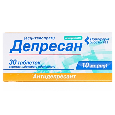 Депресан таблетки, п/плен. обол. по 10 мг №30 (10х3)
