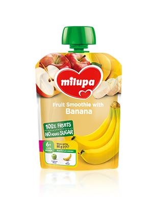 Пюре фруктовое Milupa Яблоко и Банан для детей с 6 месяцев, 80 г