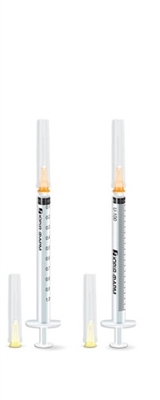 Шприц инсулиновый 1 мл U-100 Юрия-Фарм 3-компонентный с двумя иглами 25G (0,5 x 13 мм) и 30G (0,3 x 9 мм), 1 штука
