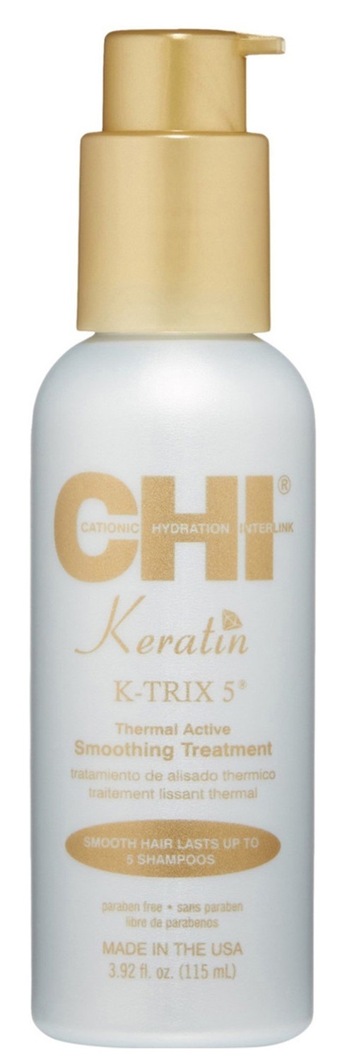 Крем CHI Keratin K-Trix5 Smoothing Treatment для разглаживания и укладки волос с увлажняющим эффектом, 115 мл