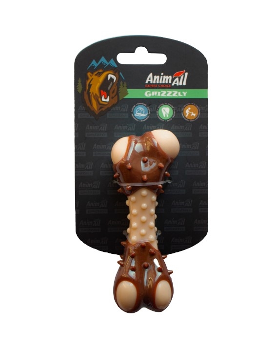 Игрушка для собак из резины Кость литая №2, 95 мм, (уп.2шт) | Интернет магазин ГиперЗоо