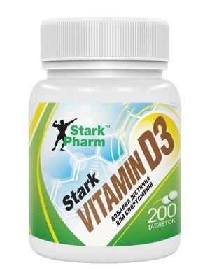 Витамин D3 Stark Pharm Stark Vitamin D3 2000IU, 200 таблеток