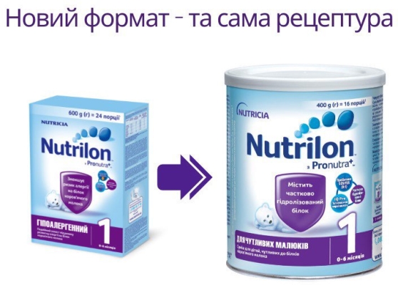 Смесь сухая молочная Nutrilon 1 для чувствительных малышей от 0 до 6  месяцев, 400 г : инструкция + цена в аптеках | Tabletki.ua