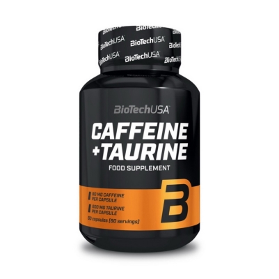 Кофеин с таурином Biotech Caffeine + Taurine, 60 капсул
