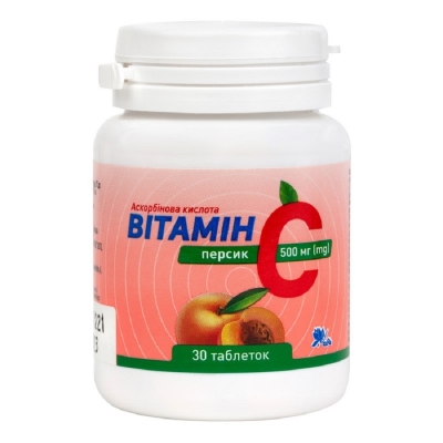 Витамин С 500 мг таблетки жевательные персик №30 Ronpharm