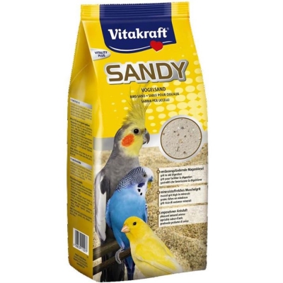 Песок для птиц Vitakraft Sandy 3-Plus Минеральный впитывающий, 2,5 кг