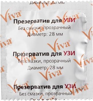 Презервативы для УЗИ Viva латексные, 1 штука