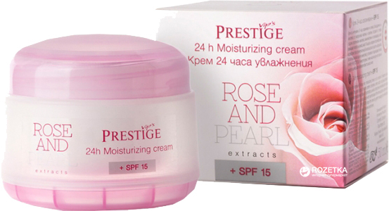 Крем Prestige Rose&Pearl 24 часа увлажнения с SPF15, 50 мл