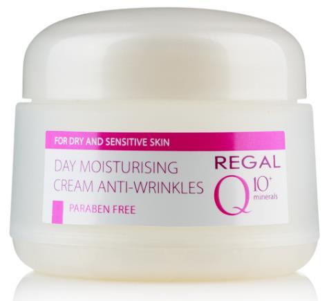 Крем для лица Regal Q10+ Minerals дневной увлажняющий против морщин для сухой и чувствительной кожи, 50 мл