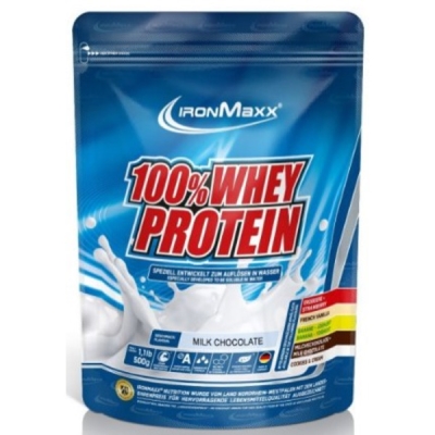 Протеин IronMaxx 100% Whey Protein Молочный шоколад, 500 г (пакет)