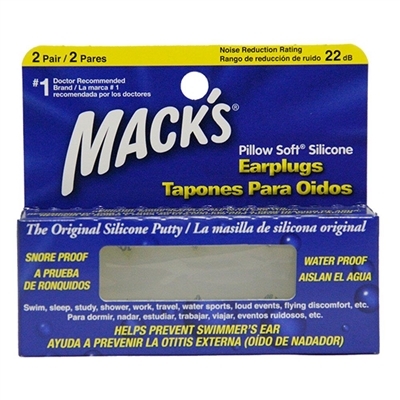 Беруши вкладки ушные MACK'S Pillow Soft 5 белые, 2 пары