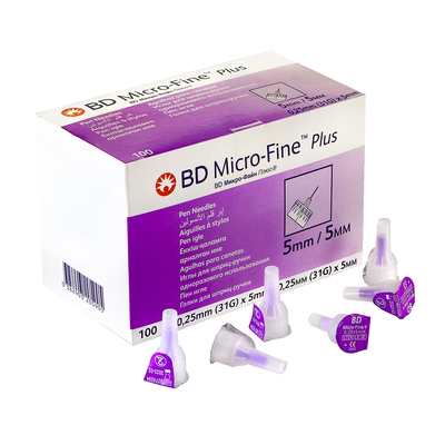 Голки для шприц-ручки BD Micro-Fine Plus 31G (0.25 x 5 мм), 1 штука